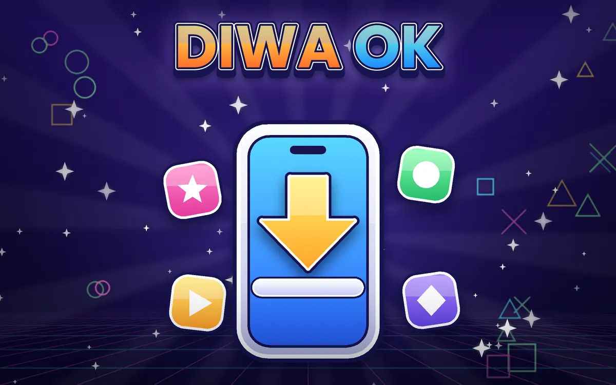 Diwa Ok APK download page on a smartphone